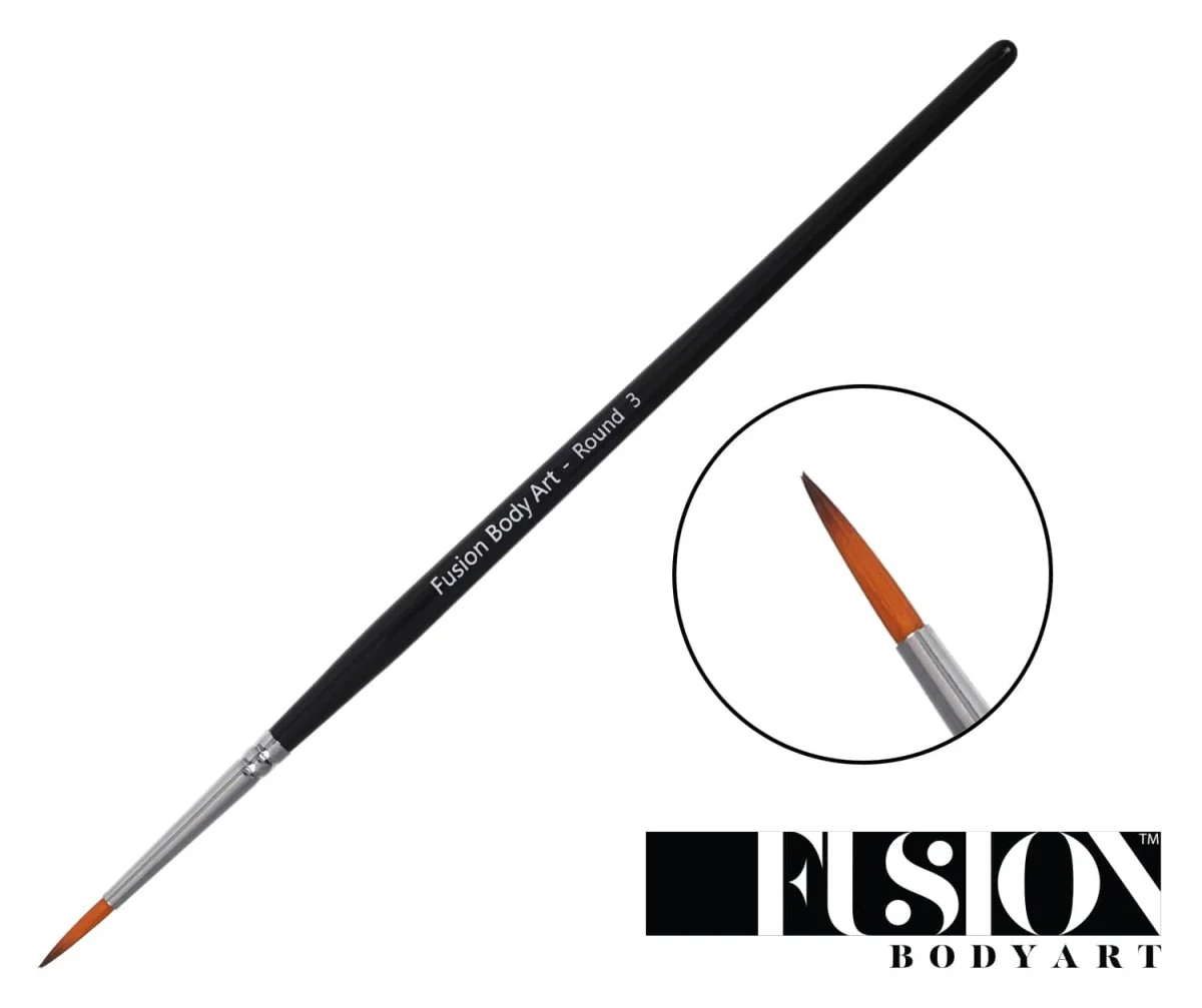 Fusion Body Art  | Professional Face Paint Brush – Round 3 - Image 3